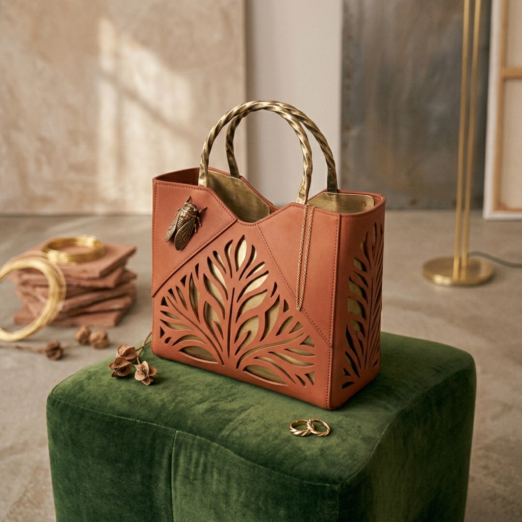 Bolsa da coleção na vitrine da Bellavéa