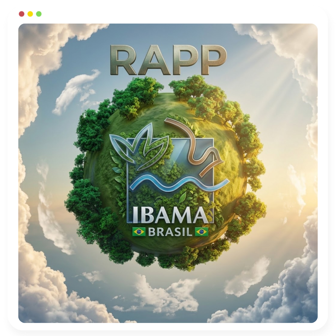 Tela inicial do RAPP, Relatório Anual de Atividades Potencialmente Poluidoras